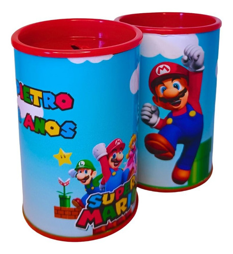 20 Cofrinhos Personalizados Aniversário Super Mario