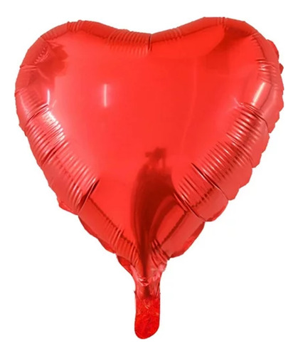 Globo Mylar Corazón Metalizado Rojo 1pc