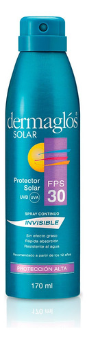 Protector Solar  Dermaglós  Fps 30 Invisible 30fps  En Spray Continuo 170ml
