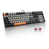 Teclado Gamer Outemu Red Desmontable Inglesus Con Luz Yellow