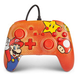 Controle Nintendo Switch. Super Mario Vermelho. Powera. Novo