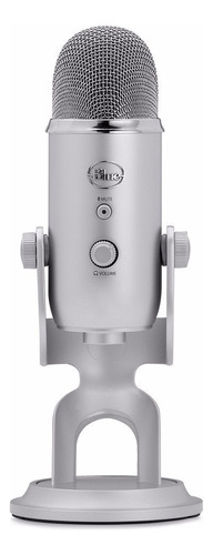 Micrófono Blue Yeti Condensador Omnidireccional Color Silver
