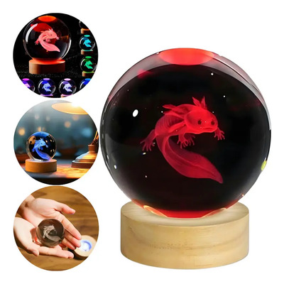 Y 3d Glass Ball Lamp - 3.15 Touch Base, Color-changing A