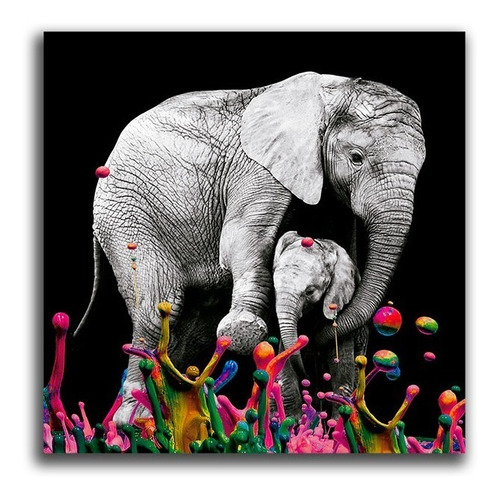 Cuadro Elefante Pintura Piso L
