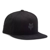 Jockey Fox Head Snapback Hat Flame Negro