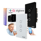 Interruptor Zigbee Inteligente 3 Botões Smart Touch Alexa