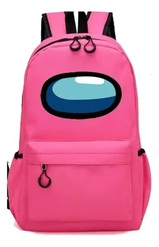 Among Us Rosa Entre Nosotros - Mochila Escolar Envio Gratis