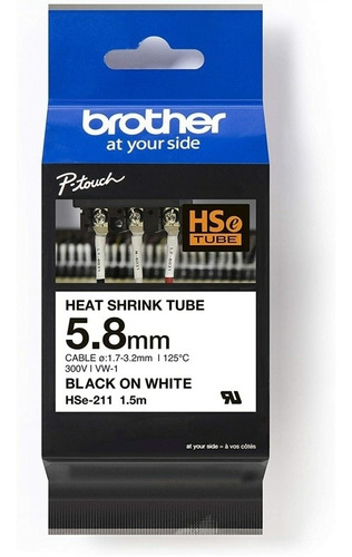 Cinta Termoretractil Brother Printable 2:1  5.8mm X 1.5m 