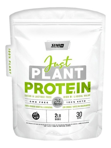 Just Plant 2lbs Star Nutrition Proteina Vegana Sin Sabor