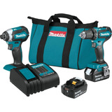 Kit De Taladros Makita Xt281s. 18v, Con Cargador Y Baterías