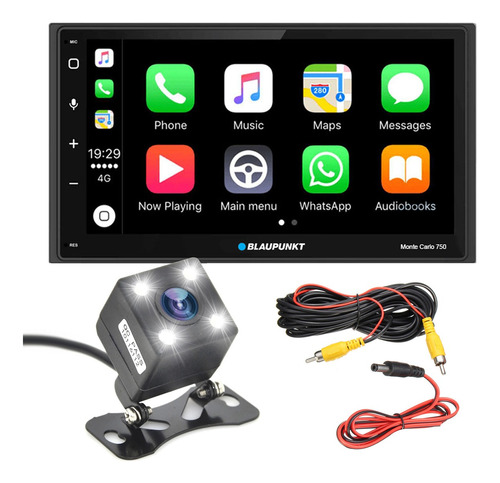 Pantalla Blaupunkt Bluetooth Android Apple Con Camara Led