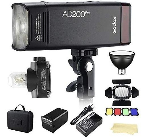 Luz Mono Godox Ad200pro 200ws 2.4g Ttl 1/8000 Hss -negro