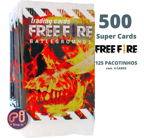 Kit 500 Cards = 125 Pacotinhos/cartas/figurinhas/cartinhas.