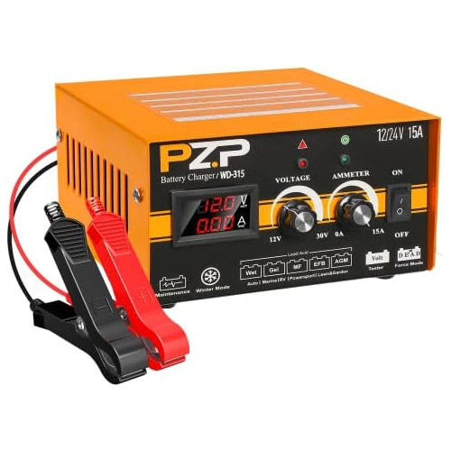 0-15a 12v / 24v Cargador De Batería De Automóvil Auto...