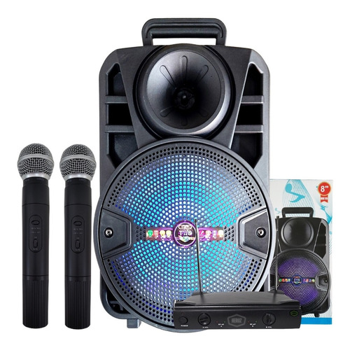 Caixa Portatil Alto Falante Som Potente 1000w Mp3 + Mic Sf