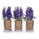 Vaso De Flor Artificial Decorativa Arranjo De Mesa Lavanda