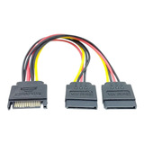 4 X Adaptador Energia Sata Y Splitter Duplo Sata (fem) 15cm