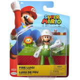 Super Mario Luigi De Fuego Con Flor De Fuego Jakks Pacific