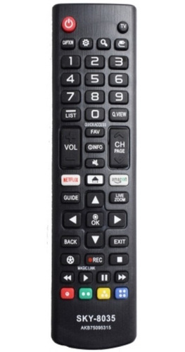 Controle Remoto Compatível Com Tv LG Smart Netflix Amazon