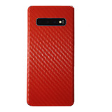Skin Mica Vinil Fibra Carbono Para Samsung Rojo