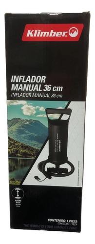 Inflador Manual Bomba Para Colchones Inflables 36cm Klimber