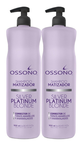 Shampoo Matizador Azul Violeta Ossono 900ml Rubio