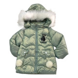 Bombojaco Infantil Puffer Quente Feminino Urso Top Bear Happ