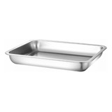 Bandeja Horno Acero Inoxidable Hornear Alimentos 32x22x4.8cm