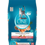 Alimento Gato Purina One Tender Selects Blend Real Salmon 