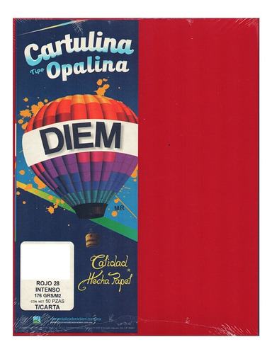 Cartulina Papel Opalina Mate Tamaño Carta 50 Hojas De Color