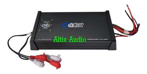 Amplificador Carbón Audio Monoblock 1 Ch Clase D Color Negro