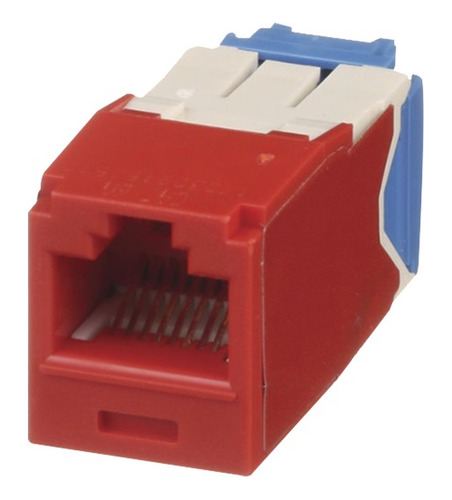 Conector Jack Rj45 Cat6a Estilo Tg Mini-com, Rojo Cj6x88tgrd