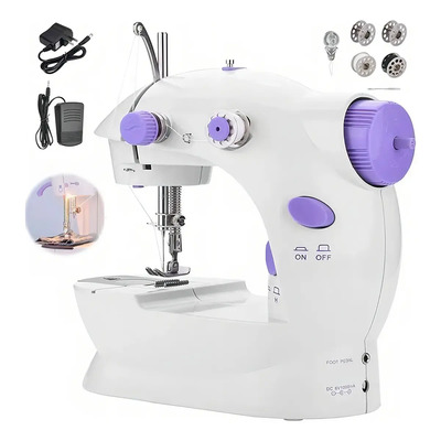 Mini Máquina de Coser Mecánica Bakeway Portátil Blanca para Hogar | Envío gratis