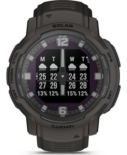 Smartwatch Instinct Crossover Solar Reloj Garmin Revodrive Color Del Bisel Grafito