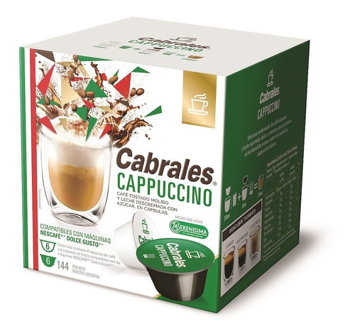 Cafe Capsulas Cabrales Cappuccino Dolce Gusto