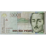 Billete 2000 Pesos 16/ago/2012 Colombia Vf-xf