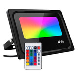 Reflector Multicolor Led 50w Ip66 Rgb + Control A Distancia