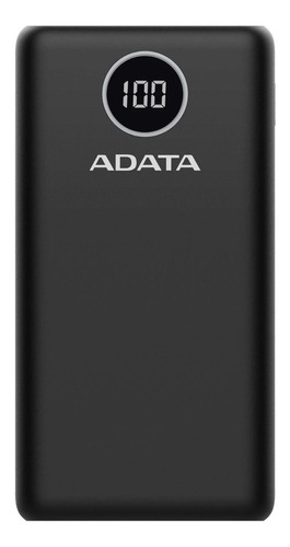 Adata Power Bank Cargador Portatil Celular P20000qcd Colores Color Negro