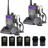 Walkie-talkie Baofeng Bf Uv-5re Com 2 Rádios E Frequência Vhf-uhf - Preto Estelar 100v/240v