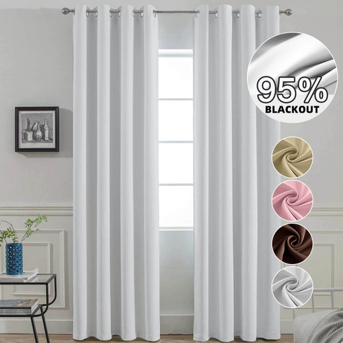 Cortinas Blackout Largas Tres Capas Para Sala 275x241cm,2pzs