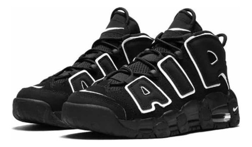 Air More Uptempo Triple Black Original Talla: 7.5usa 24.5cm