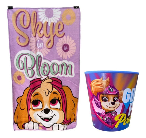 Set 2pcs De Toalla Infantil De Skey Bloom Vaso Parvulo