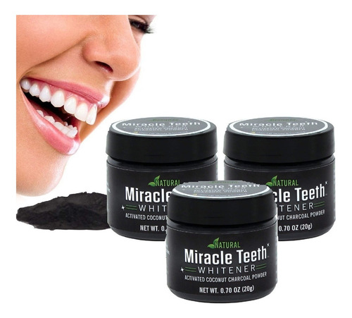 Pack X3 Blanqueador De Dientes Teeth Whitening Miracle Teeth