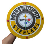 Reloj Pared 3d Steelers Acereros Pittsburgh Nfl Regalo Novio
