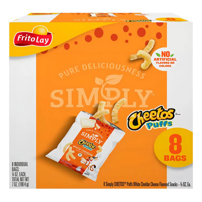 Cheetos Puffs Simply White Cheddar Cheese Snacks Con 8 Pz | Envío gratis