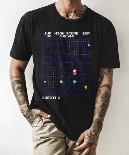 Remeras Estampadas Retro, Arcade, Video Games, 80's, Algodon