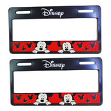 Set 2  Portaplacas Disney Minnie Y Mickey Mouse Universal