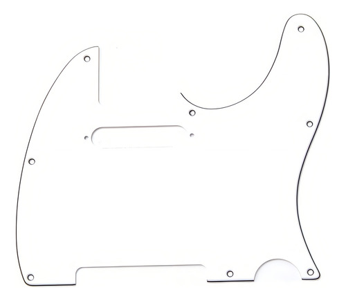 Fender Pickguard Telecaster American Standard Blanco 3 Capas Diseño Liso