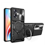 For Oppo A79 5g Slide Camera Cover Hard Ring Stand Back Case