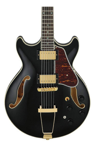 Guitarra Eléctrica Ibanez Artcore Amh90-bk Hollow Body Color Negro Material Del Diapasón Ebony Orientación De La Mano Diestro